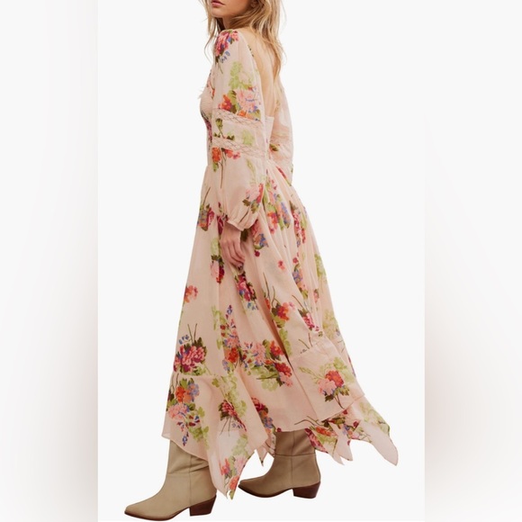 Free People Morning Glory Floral Maxi Dress Small B2856 - Picture 3 of 9